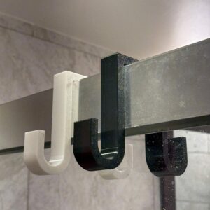 Custom Fit Double Shower Door Hook: Inside/Outside Hanger