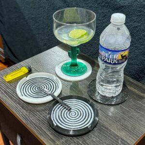 3-in-1 Spiral Ashtray: Coaster Lid, Stash Box